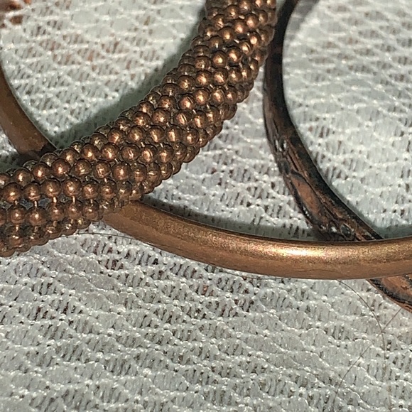 3 vintage copper bangle bracelets - Picture 5 of 17